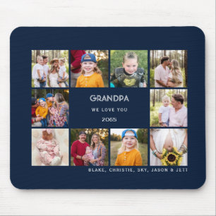 Tio fotokollage Grandpa Vi Kärlek er flotta Musmatta
