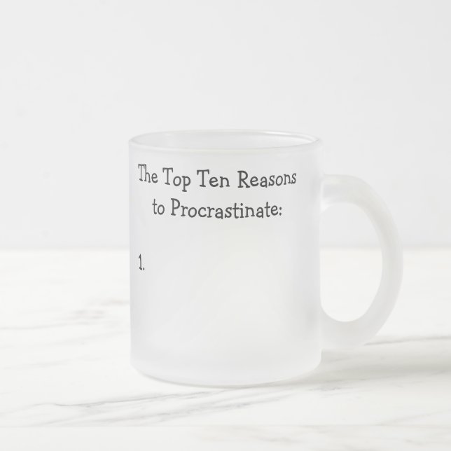 Tio främsta anledningar till att prokrementera jok frostad glasmugg (Höger)