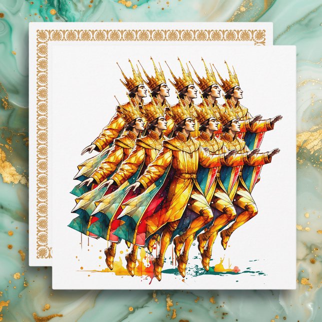 Tio herrar som hoppar | Julens tolv dagar Julkort (Skapare uppladdad)