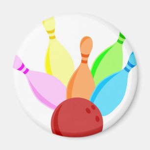 Tio klämmer fast bowling magnet