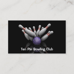 Tio klämmer fast bowlingvisitkorten visitkort