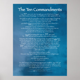Tio kommandon blå poster