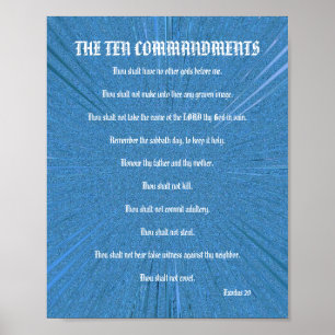 Tio kommandon - Blå stråle Poster