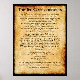 Tio kommandon - Brown Poster