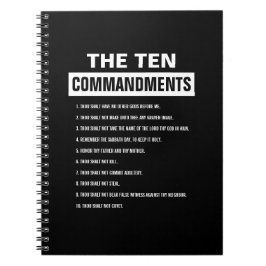 Tio kommandon Christian Religiösa Bible Verse Anteckningsbok