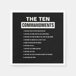 Tio kommandon Christian Religiösa Bible Verse Pappersservett
