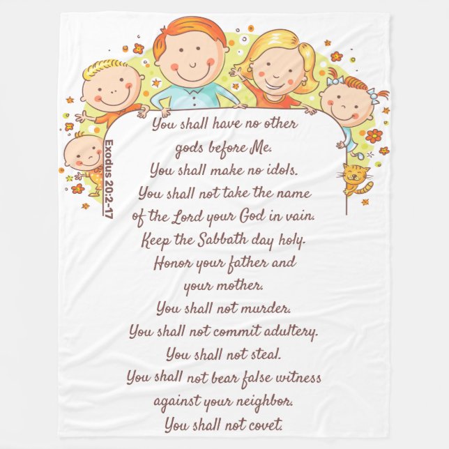 Tio kommandon - Fleece Blanket, 60" x80" (Framsidan)