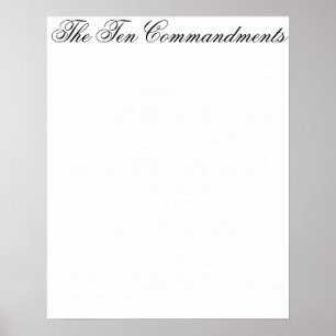 Tio kommandon poster