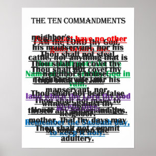 Tio kommandon samtidigt poster