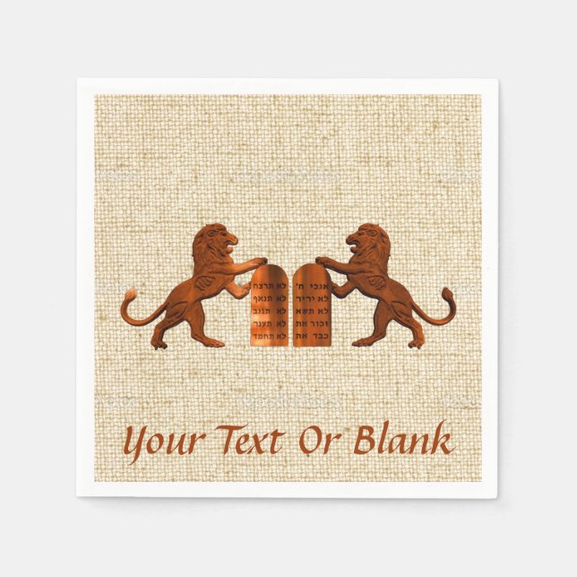 Tio kommentarer och Lejon Pappersservett (Framsidan)