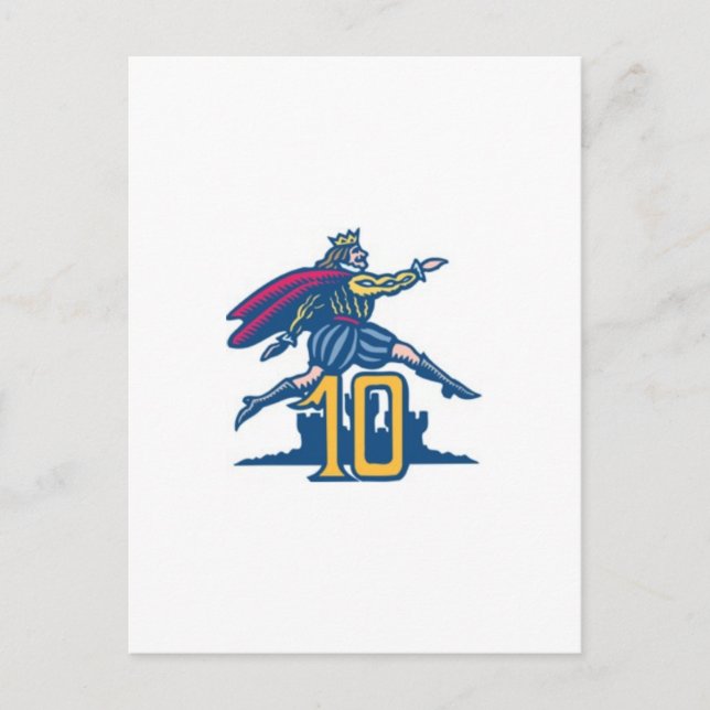 Tio Lords a-Leaping Helg Vykort (Framsida)