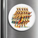 Tio Lords a-Leaping | Tolv juldagar Magnet<br><div class="desc">Tolv dagar av jul fick magnet med tio Lords-illustration av vattenfärgen.</div>