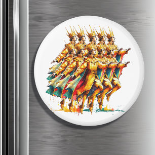 Tio Lords a-Leaping Tolv juldagar Magnet