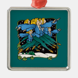 Tio lords hoppa julgransprydnad metall