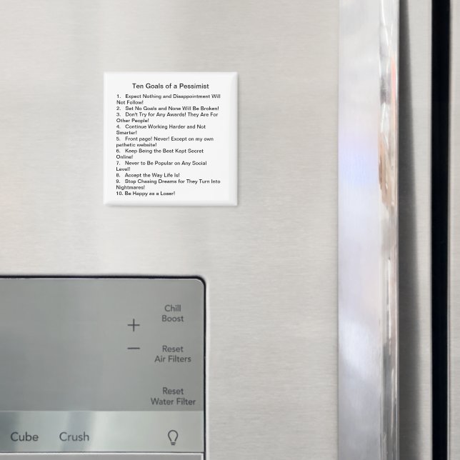 Tio mål för en pessimist magnet (In Situ (Fridge))