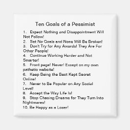 Tio mål för en pessimist magnet