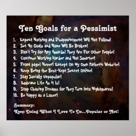 Tio mål för en pessimistisk Poster