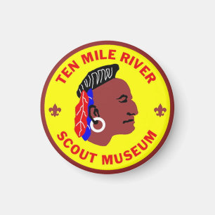 Tio Mile River Scout Museum Logotyp Magnet Small