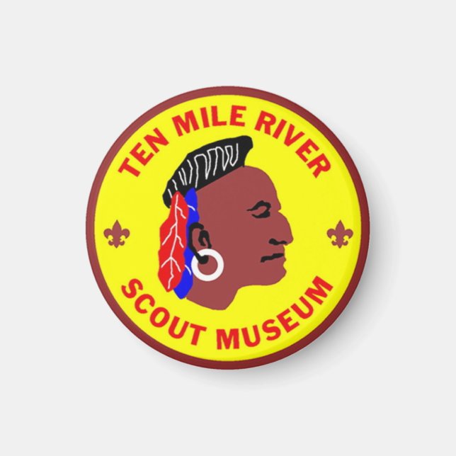 Tio Mile River Scout Museum Logotyp Magnet Small (Framsidan)