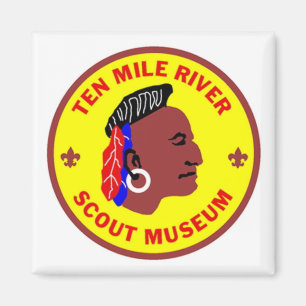 Tio Mile River Scout Museum Square Magnet