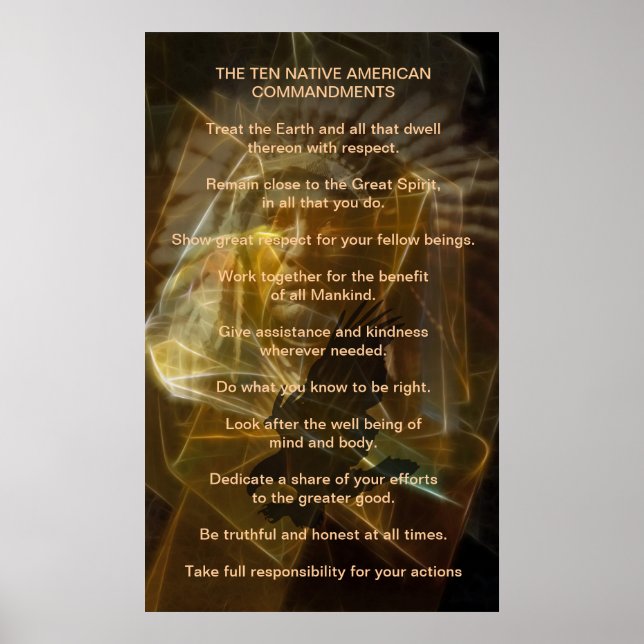 Tio nationella amerikanska kommandon poster (Framsidan)