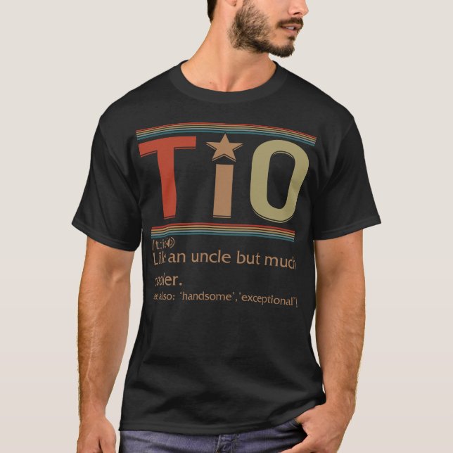 Tio Noun Shirt, Tio Definition Tee, Spanska morbro T Shirt (Framsida)