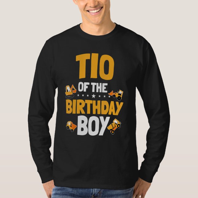 Tio of the Birthday Boy Construction Worker Bday P T Shirt (Framsida)