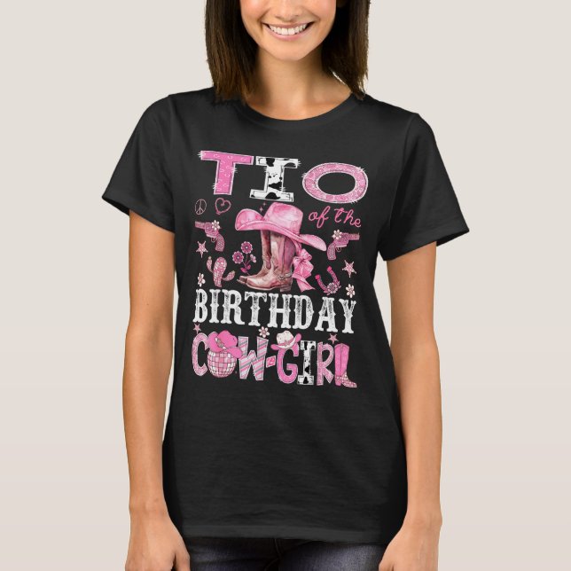 Tio Of The Birthday Cow-girl Nk Disco Rodeo Tio  T Shirt (Framsida)