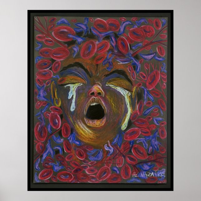 Tio omdefinierad - Sickle Cell Pain Awareness Skri Poster (Framsidan)