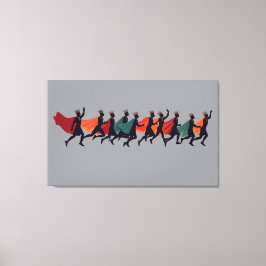 Tio ord A Leaping cut out Stencil-Stil 2 Canvastryck