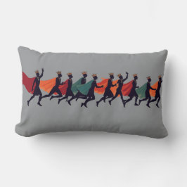 Tio ord A Leaping cut out Stencil-Stil 2 Lumbarkudde