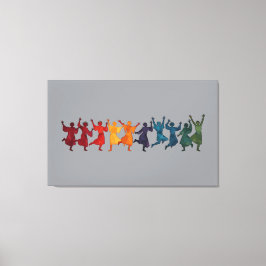 Tio ord A Leaping cut out Stencil-Stil 4 Canvastryck