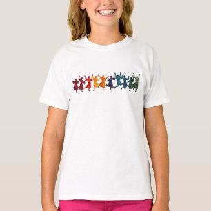 Tio ord A Leaping cut out Stencil-Stil 4 T Shirt