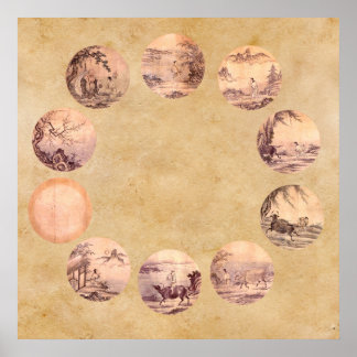 Tio Oxherding Zen Poster