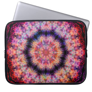 Tio pekade den radiella färgrika kaleidoscopen laptop fodral