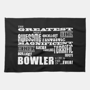 Tio Pin Bowler Underbarare Bowlareare världen nå Kökshandduk