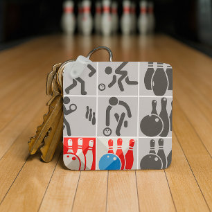 Tio Pin Bowling Icons Sport Keychain Nyckelring