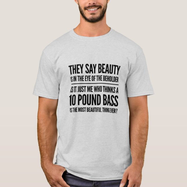Tio pund Bass-fiske T Shirt (Framsida)