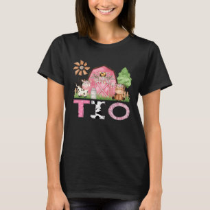 Tio Rosa Gårdsdjur Födelsedag Barn Matchande Famil T Shirt
