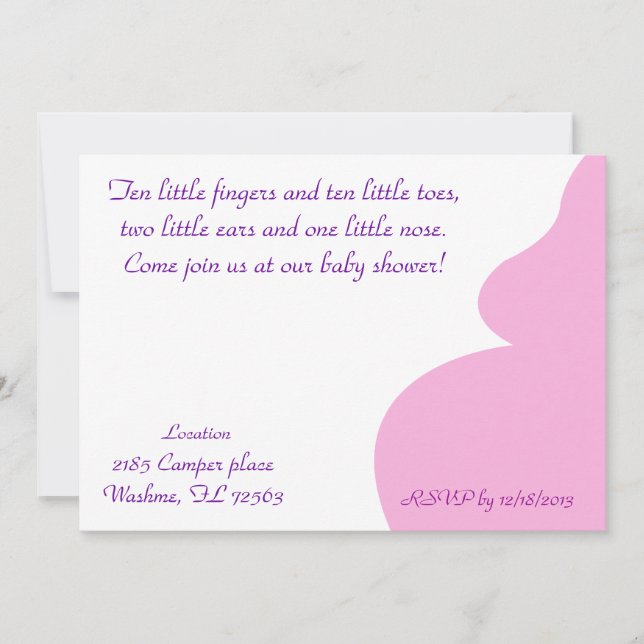 Tio små finger tio små tår inbjudningar (Framsida)