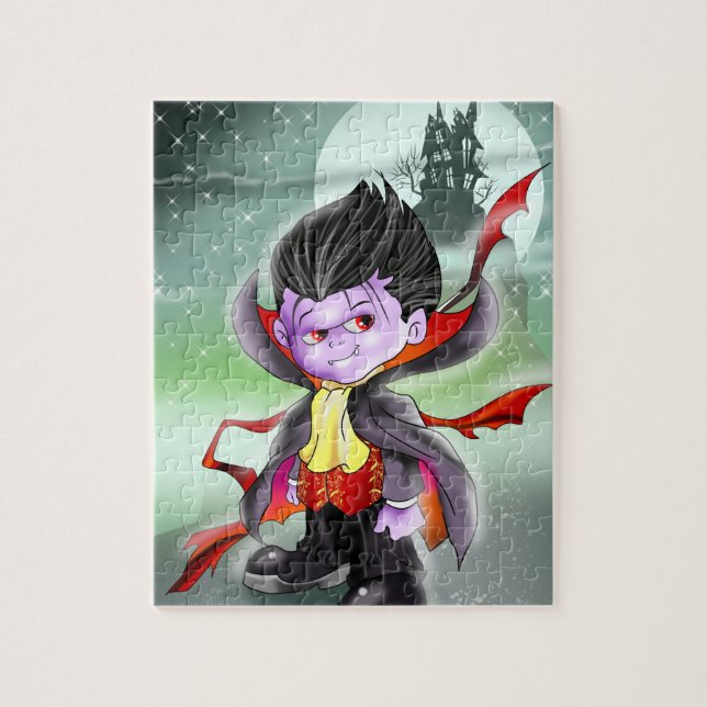 Tio små monster:Vladimir Vampire Puzzle Pussel (Vertikal)