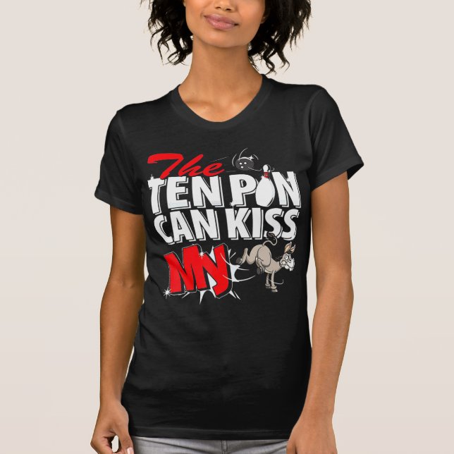 Tio-stilen kan köra mitt Donkey Bowling T Shirt (Framsida)