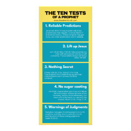 Tio tester av profet reklamkort