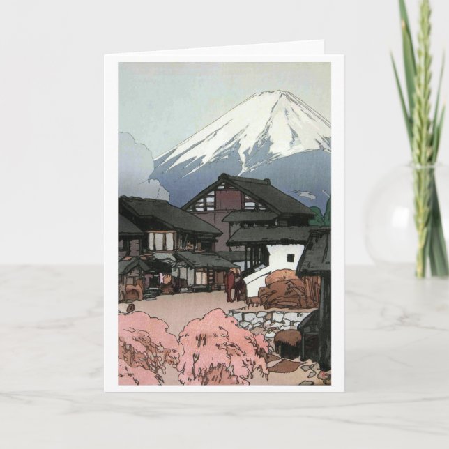 Tio vyer av Fuji, Funatsu, Yoshida Kort (Framsida)