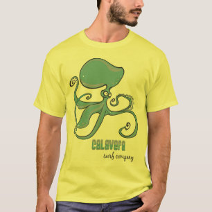 Tioarmad bläckfisk - Calavera Surfa Företag T Shirt