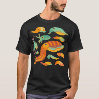 Tioarmad bläckfisk - Mörk T Shirt