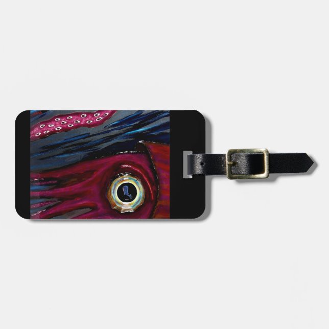 Tioarmad bläckfisk- och gelébagagemärkre bagagebricka (Horisontell Framsida)