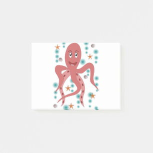 Tioarmad bläckfisk (Octopus Animal Undersea Kraken Post-it Block