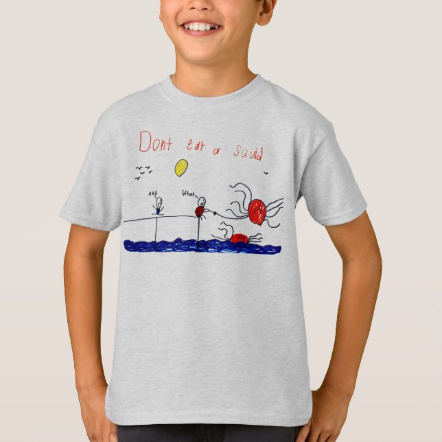 Tioarmad bläckfisk t shirt (Framsida)