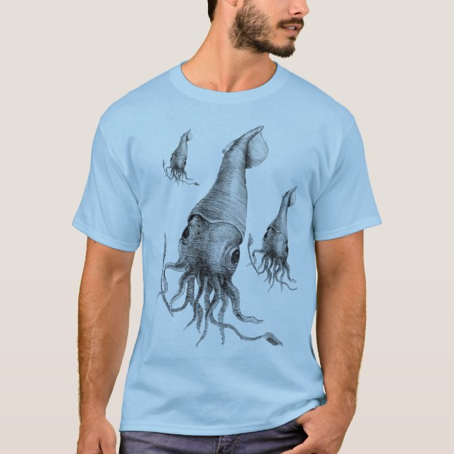 Tioarmad bläckfisk tioarmad bläckfisk, tioarmad t-shirt (Framsida)